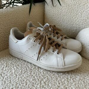 Adidas Stan Smith Scallop Tongue White Sneakers Shoes, 9